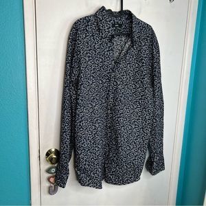 Boss long sleeves slim fit button down shirt mini floral print